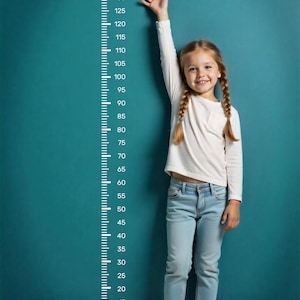 Tabla de altura para niños, calcomanía de pared, tabla de altura en pulgadas y centímetros, tabla de crecimiento infantil, calcomanía de pared