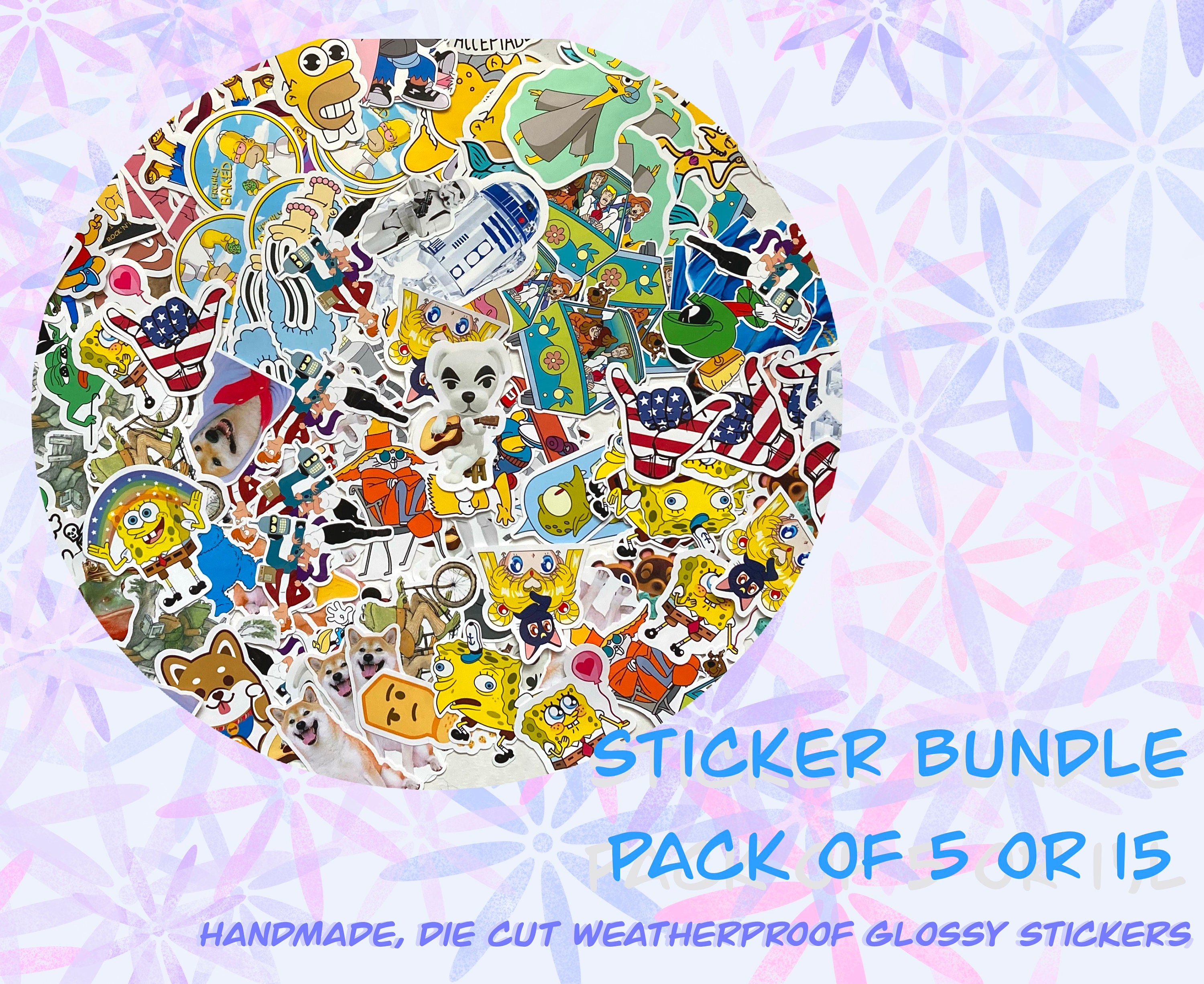 5 Random Sticker Pack | the Simpsons, Adventure Time, Old Skool TV ...