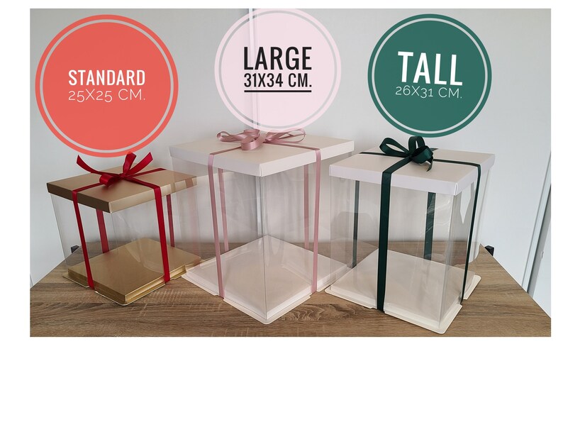 Extra Large Cake Boxes Tall Clear Cake Boxes Gift Boxes Etsy Canada