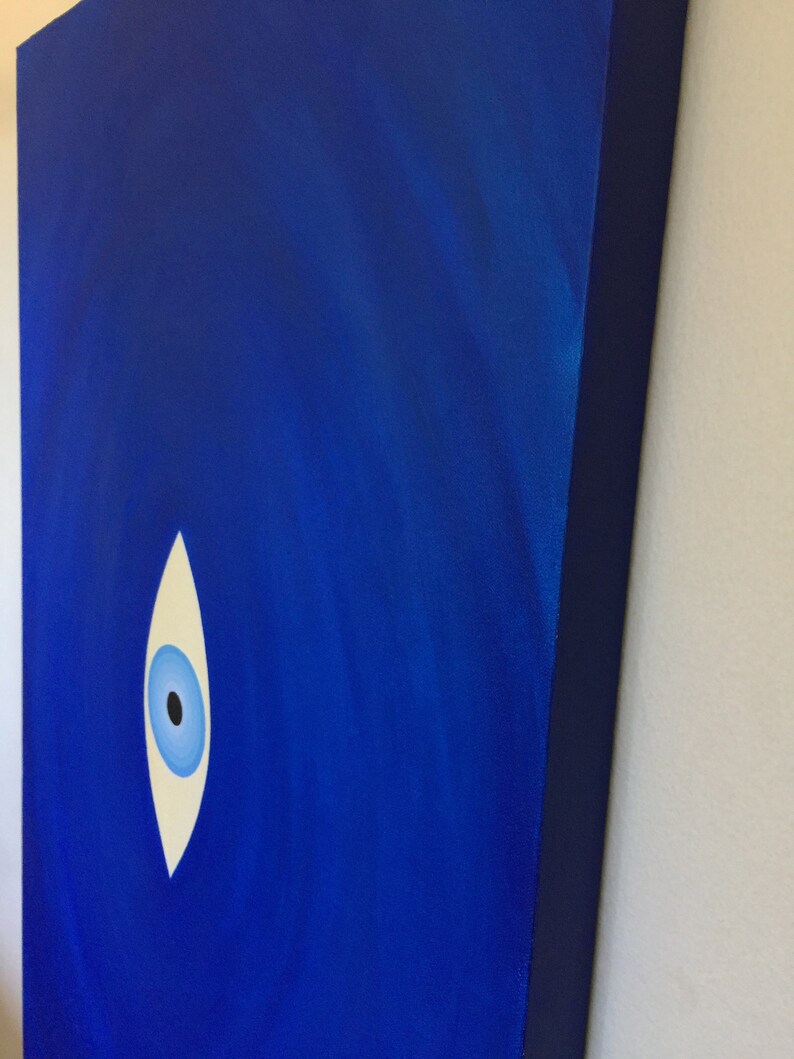 Evil Eye Abstract/surrealist Acrylic Painting Etsy