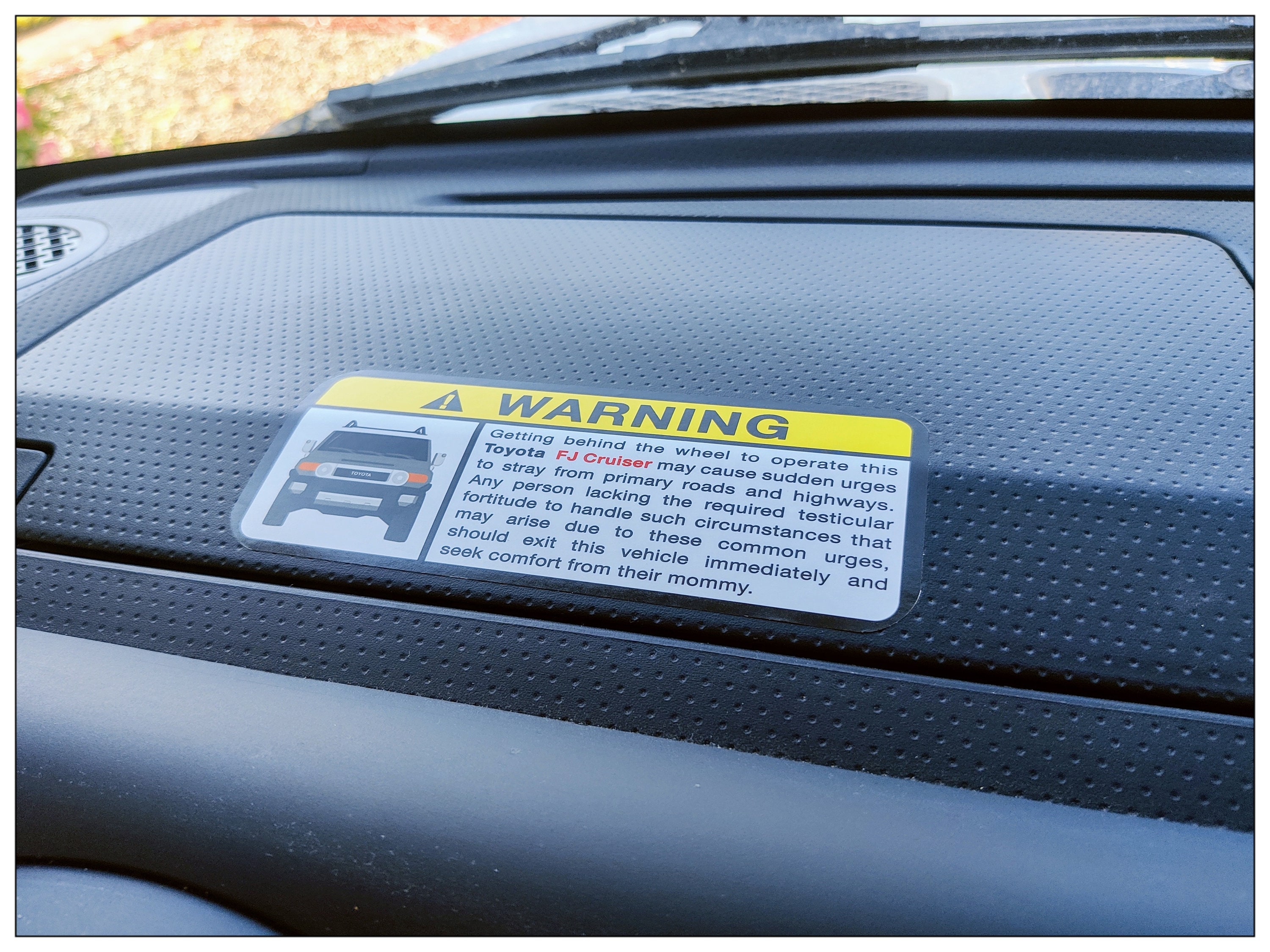 Toyota FJ Cruiser Warning Label / Sticker SPECIAL Buy 1 / Etsy Australia