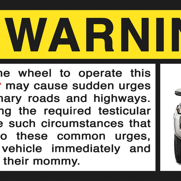 Toyota 4Runner / WARNING Label - (SPECIAL - - - Buy 1 / Get 1 FREE!!!)