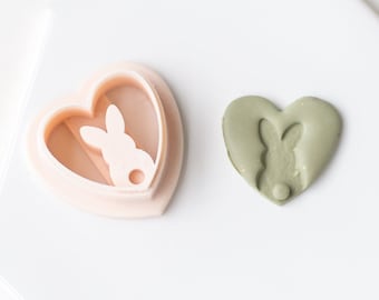 Easter Bunny Heart Cutter | Easter Cutters | Spring Cutters | Clay Cutters for Polymer Clay | Bunny Cutter | Earring Making | Heart Cutter