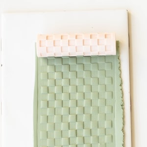 Checkerboard Texture Roller for Polymer Clay | Texture Roller Clay | Clay Texture Roller