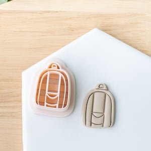 Backpack Clay Cutter Teacher Clay Cutters Back to School Clay Cutters Backpack Clay Earrings Teacher Appreciation Backpack image 1