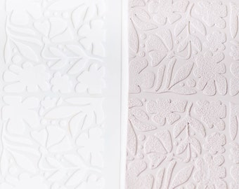 Floral Schablone für Polymer Clay | Ton Schablone | Clay Texture Bogen | Ohrring Herstellung Werkzeuge | Bastelbedarf