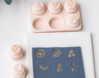 Blumen Stempel für Ton | Blumen Stempel aus Ton | Blumen Stempel Set | Polymer Clay | Tonwerkzeuge | Ohrring Herstellung | Blumenstempel für Keramik