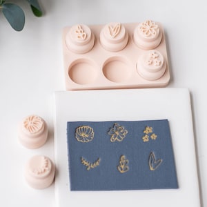 Floral Stamps for Clay | Clay Flower Stamp | Flower Stamp Set | Polymer Clay | Clay Tools | Earring Making | Flower Stamps for Pottery