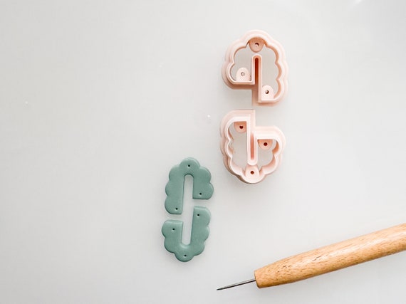 Scallop Link Clay Cutters | Clay Cutter With Drill Guide | Clay Cutters for Earrings | Clay Cutter | Scallop Cutter | Earring Tools | Craft