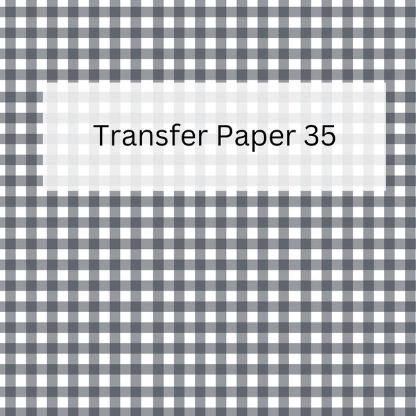 Transfer Paper for Polymer Clay | Buffalo Check | Gingham Transfer Paper | Black Checkered Pattern | Image Transfer | Clay Transfer Sheets