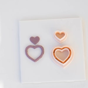 Hollow Heart Cutters for Polymer Clay | Valentines Day Clay Cutter | Heart Cutter | Valentine Cutters | Clay Cutters for Earrings