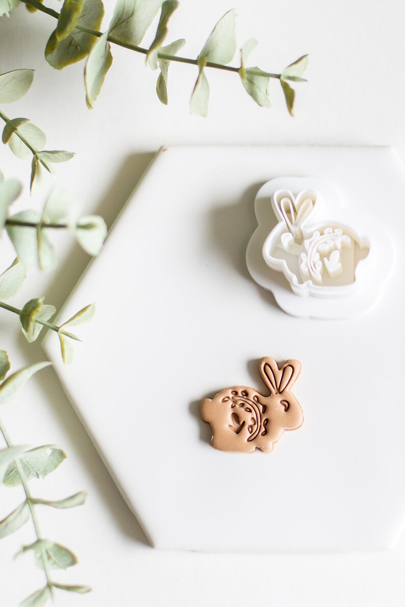 Bloemenkonijntjesnijder Embossersnijders Clay Cutters voor oorbellen Lente Snijders Konijntje Paassnijders Ambachtelijke benodigdheden en gereedschappen afbeelding 2