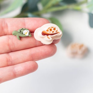 Turtle Stud Cutters for Polymer Clay | Mirror Image Clay Cutters Summer | Beach Themed Clay Cutter | Earring Making Tools