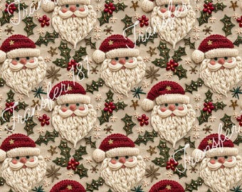 TP181 | Knit Santa Transferpapier für Polymer Clay | Ohrring Herstellung Werkzeuge und Zubehör | Umdruckpapiere