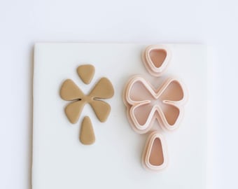 3 Piece Flower Cutter for Earrings | Polymer Clay Cutters | Clay Earring Making | Statement Cutter | Floral