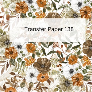 TP138 | Transferpapper för höstblommor för polymerlera | Bildöverföring | Höst | Lerverktyg