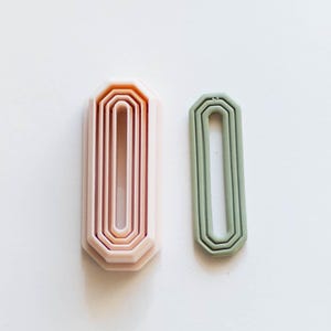 Long Skinny Oval Cutter for Polymer Clay | Extruded Shape Cutter | Clay cutters for Earrings