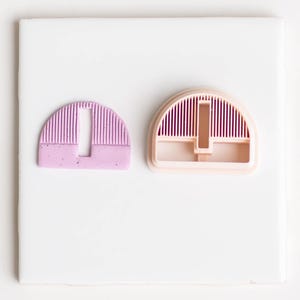 Lined Arch Cutter for Polymer Clay | Clay Cutters for Earrings | Earring Maker Tool | Clay Cutter Oversize | Clay Cutting tools