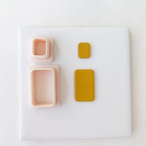 Rectangle Dangle Cutter for Polymer Clay | Clay Cutters | Basic Shape Cutter | Earring Making | Clay Tools | Rectangle | Earring Tools