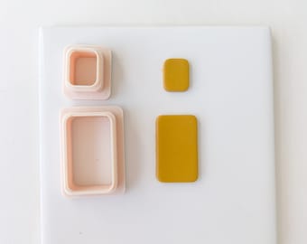 Cortador colgante rectangular para arcilla polimérica / cortadores de arcilla / cortador de forma básica / fabricación de pendientes / herramientas de arcilla / rectángulo / herramientas de pendientes