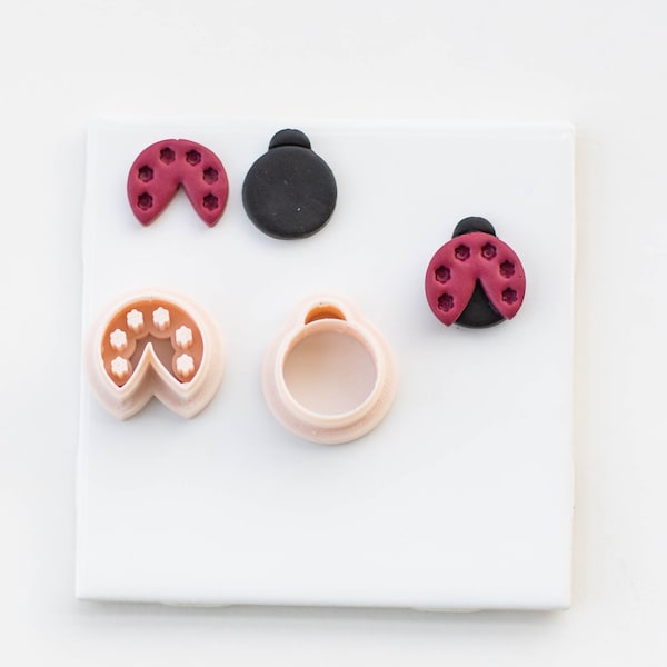 Ladybug Clay Cutter | Ladybug Clay Stamp | Spring Clay Cutters | Clay Cutters for Polymer Clay Earrings | Clay Cutters Set | Lady Bug