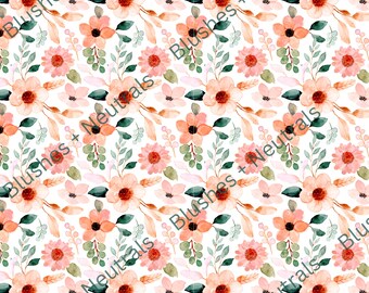 TP87 | Peach Floral Image Transfer | Clay Transfer Sheets | Earring Making Supplies | Water Transfer Paper | Jewelry Supplies