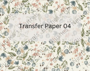 TP04 | Transfer Paper for Polymer Clay | Image Transfers | Magic Paper | Water Soluble Paper | Clay Tattoo | Botanical Print | Earring Tools