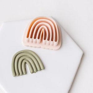 Embossing Rainbow Cutter for Polymer Clay | Large Rainbow | Clay Cutters for Polymer Clay | Clay Cutters for Earrings | Polymer Clay