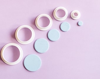 Clay Circle Cutters Set of 5 | Circle Cutter Set | Circle Cutter Clay | Multiple Sizes | Clay Cutters Set | SHARP Cutters for Polymer Clay