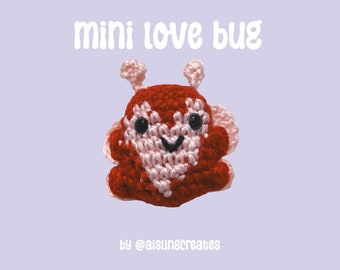 mini love bug crochet amigurumi pattern | pdf pattern only