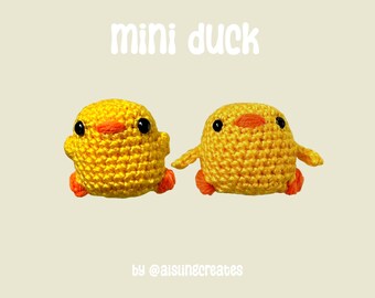 mönster för virkade amigurumi-ankor i miniformat | endast pdf-mönster