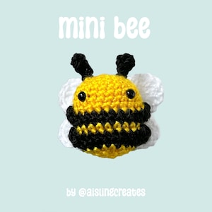 mini bee crochet amigurumi pattern | pdf pattern only