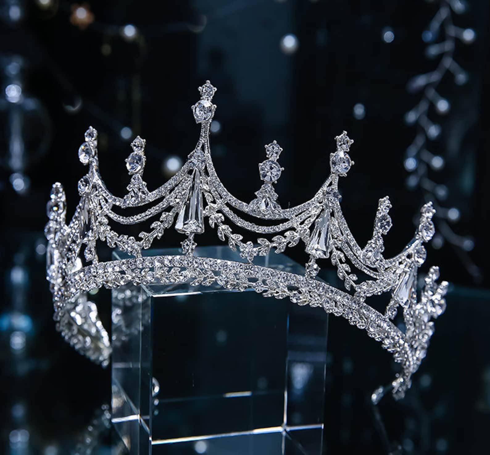 Vintage Diamond Wedding Bridal Tiara Luxury Vintage Bridal Etsy