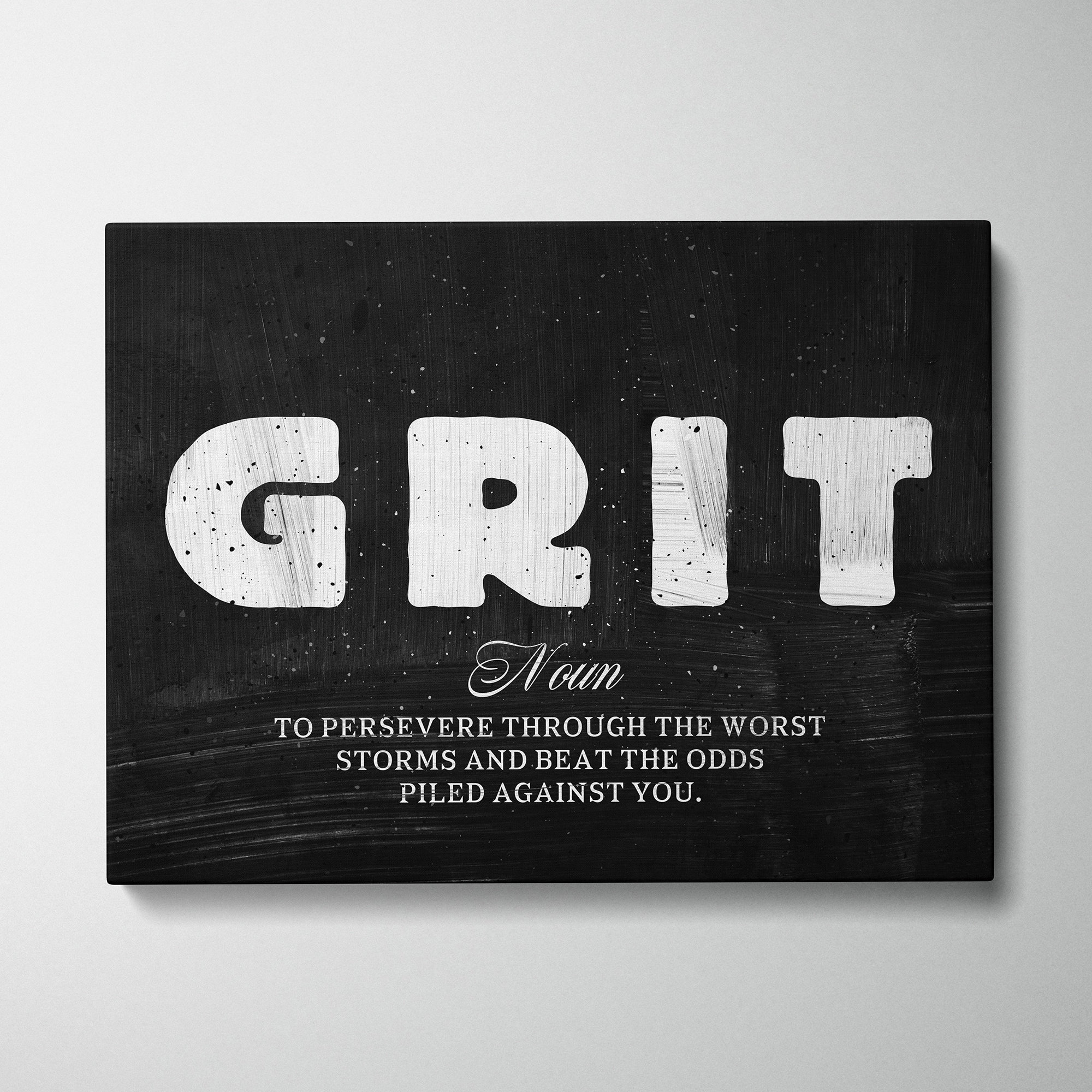Grit Defined WALL ART Large Words on Canvas Wall Art White Etsy