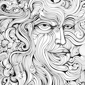 40 Printable Adult Coloring Pages - Hi-res Psychedelic Art - Etsy