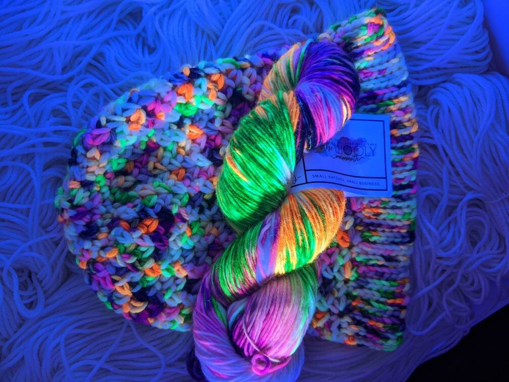 Spooky Season Black Light Yarn Etsy