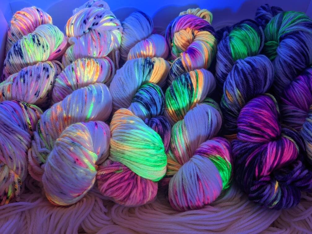 Spooky Season Black Light Yarn Etsy