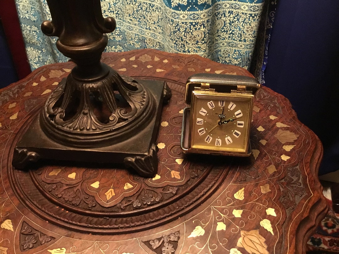 Vintage Bulova Travel Winding Alarm Clock Japan Etsy