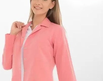 Light pink, Colorful Lab Coats,85 cm Lab Coats,Embroidered Personalized lab coats with Name,Cleanliness,Beauty worker jacket,Multiple Colors