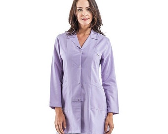 Missy lilac Lab Coat ,Lab Coats,Embroidered Personalized lab coats with Name, title, buisness Up to 3 lines,Cleanliness,Beauty worker jacket
