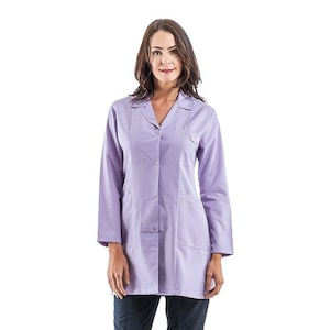 Missy lilac Lab Coat ,Lab Coats,Embroidered Personalized lab coats with Name, title, buisness Up to 3 lines,Cleanliness,Beauty worker jacket