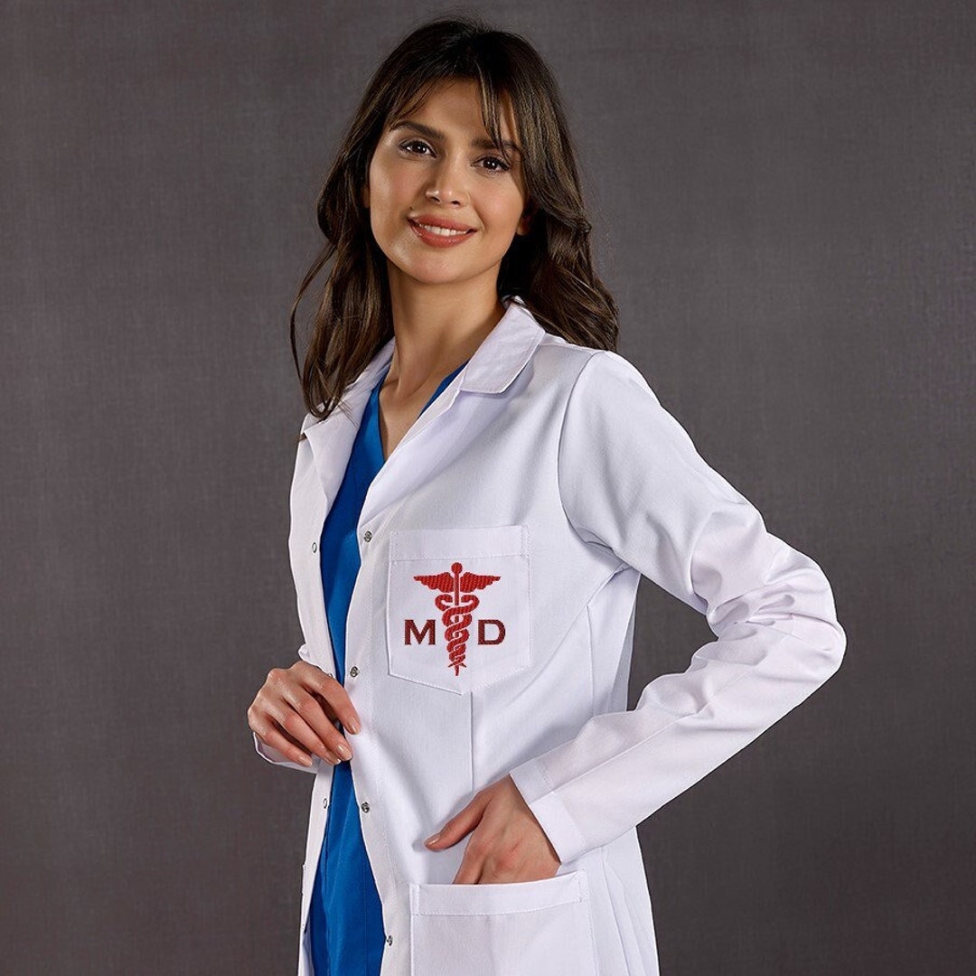Caduceus Embroidery,m D ,R N Embroidery,medical Women's Missy Lab