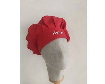 Custom Chef Hat - Personalize With Any Name - Adjustable Kitchen Cooking Hat for Men & Women Black, Unique Cooking Gift for cook