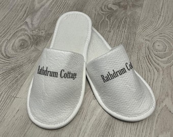 Pantofole usa e getta Pantofole antiscivolo di alta qualità di lusso Pantofole usa e getta unisex per la casa dell'hotel, con il logo aziendale personalizzato