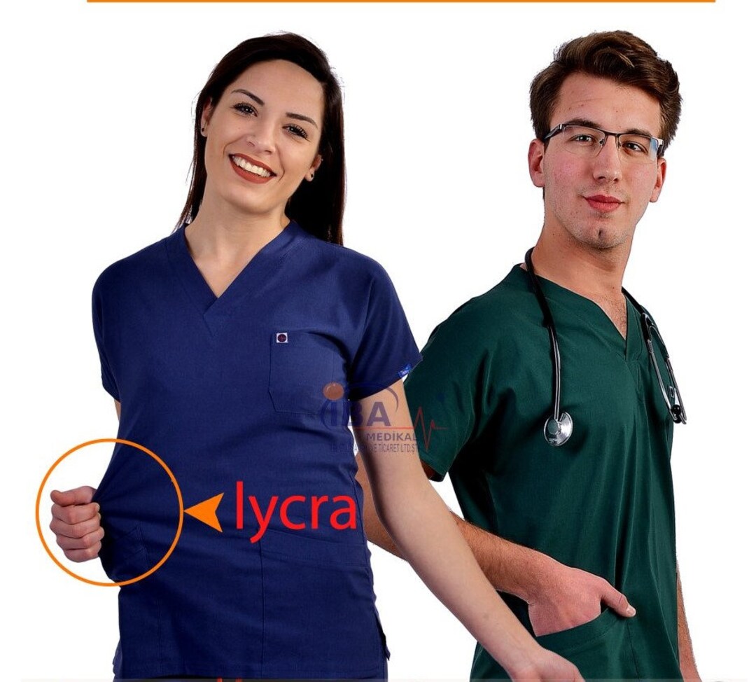 Unisex Stretch ,nursing Uniform, Scrub Set ,lycra Surgeon, Medical