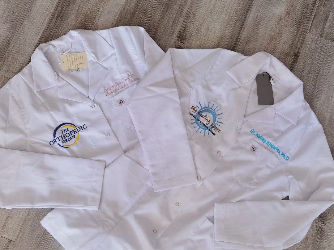 Personalized Logo Embroidered Lab Coats,embroider Your Logo and Name