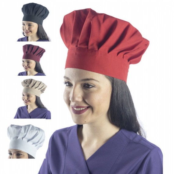 Gorro de Chef Personalizado, para Mujer y Hombre, bordado con cualquier  texto o logotipo, Gorro de Chef de Cocina, Gorro de Chef Profesional Unisex  -  España