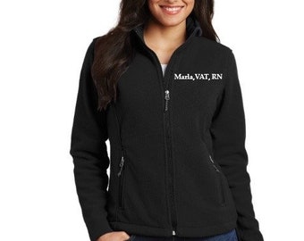 Nurse Jacket Personalized,RN Full Zip Jacket,Personalized Embroidered Jacket, Nurse Gift,Nurse Apparel,Nurse Name Jacket,Nurse Fleece Jacket