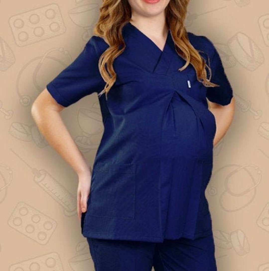 Pregnant Nurse Nurse Scrub Scrub Top Personalize Scrub Etsy