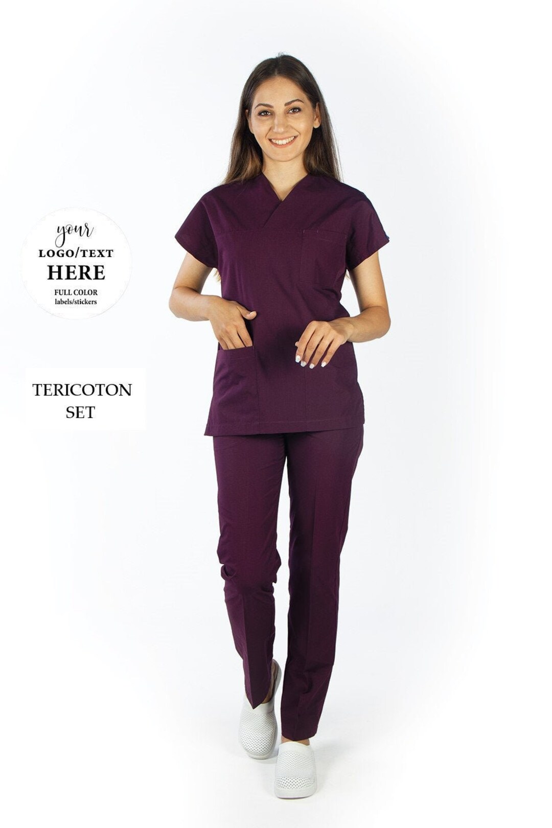 Plum Scrub Setnurse/doctor/vet/ Dentist /esthetician Etsy